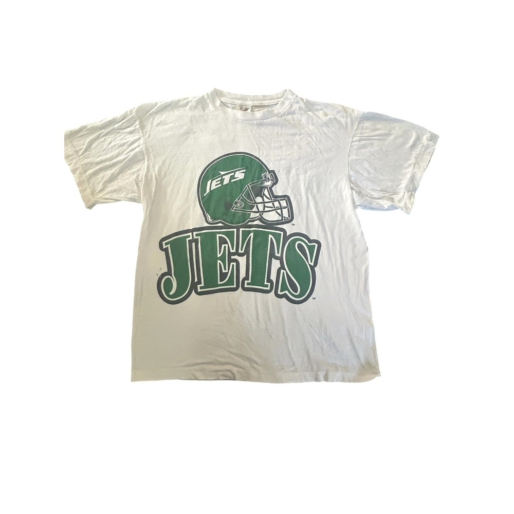 Vintage 90s NY Jets T Shirt XL Saturday's Hero Single Stitch White Football NFL